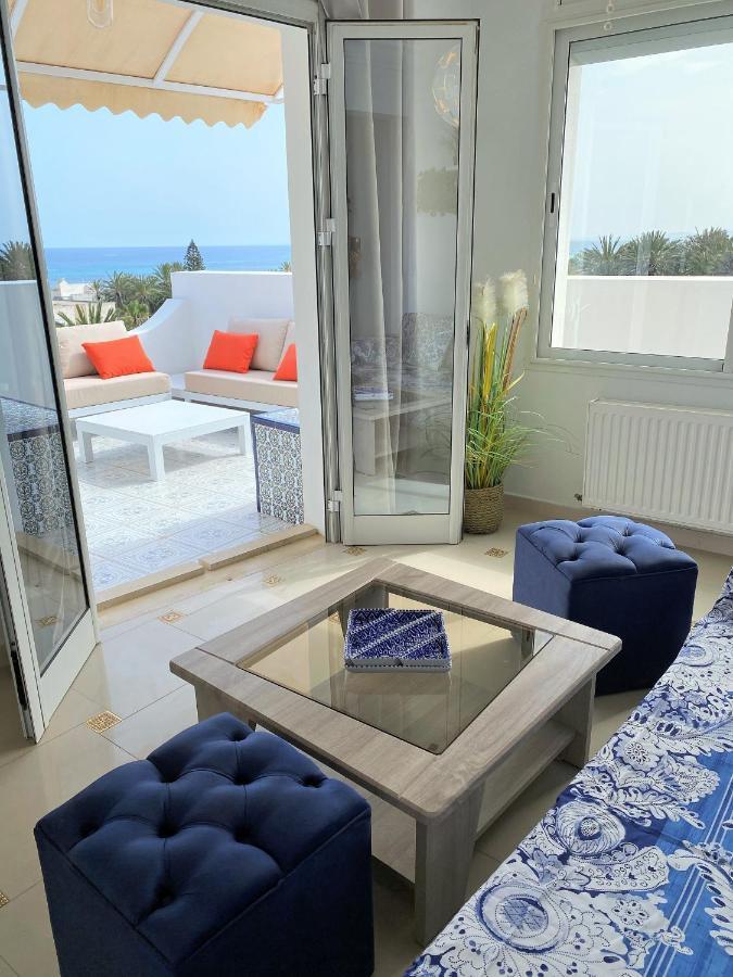 Apartamento Roof Top Pied Dans L'Eau Panoramic View, 80 Meters From Seaside Hammamet Exterior foto